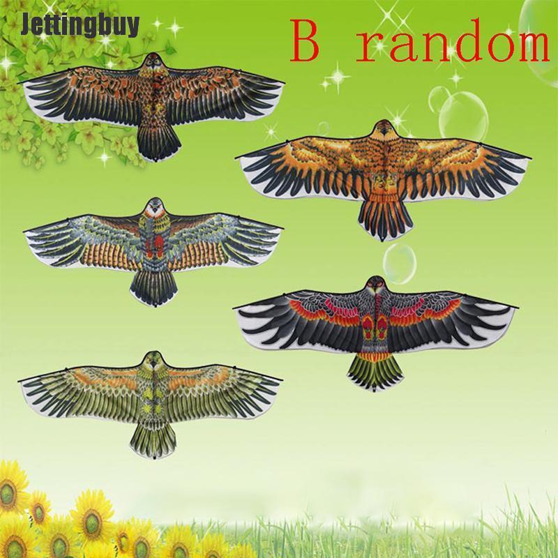 Jettingbuy 1.1m Eagle Kite With 30 Meter Kite Line Children Flying Bird Kites Outdoor Toys