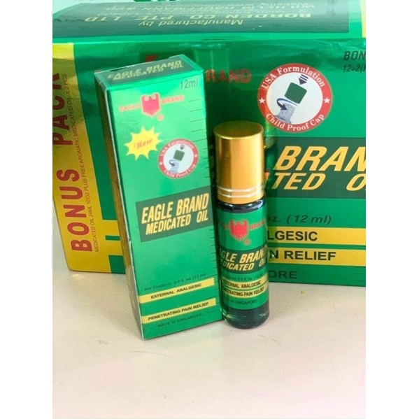Combo 3 chai dầu lăn xanh 12ml singapore