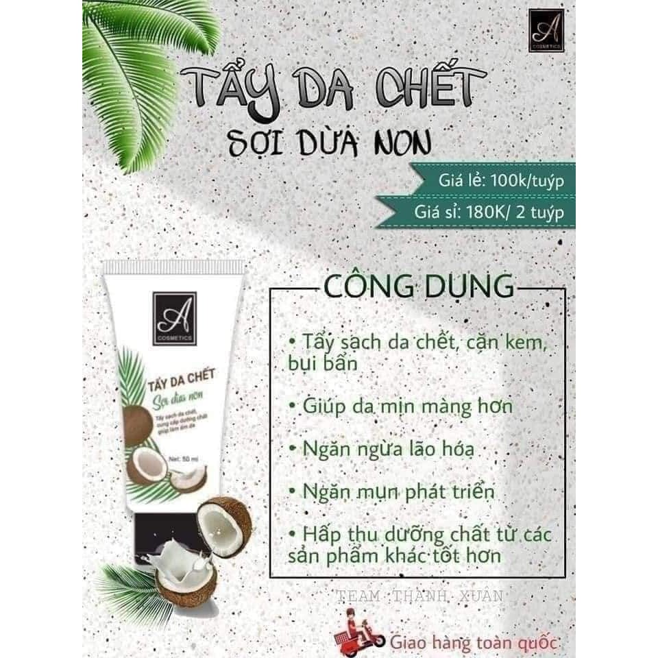 Tẩy Tế Bào Chết Sợi Dừa Non A Cosmetic 120Ml.