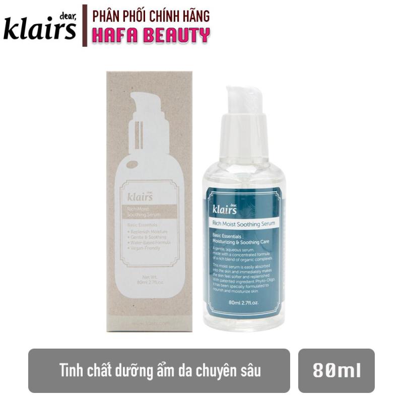 Serum dưỡng ẩm sâu dành cho da khô, mất nước Klairs Rich Moist Soothing Serum 80ml