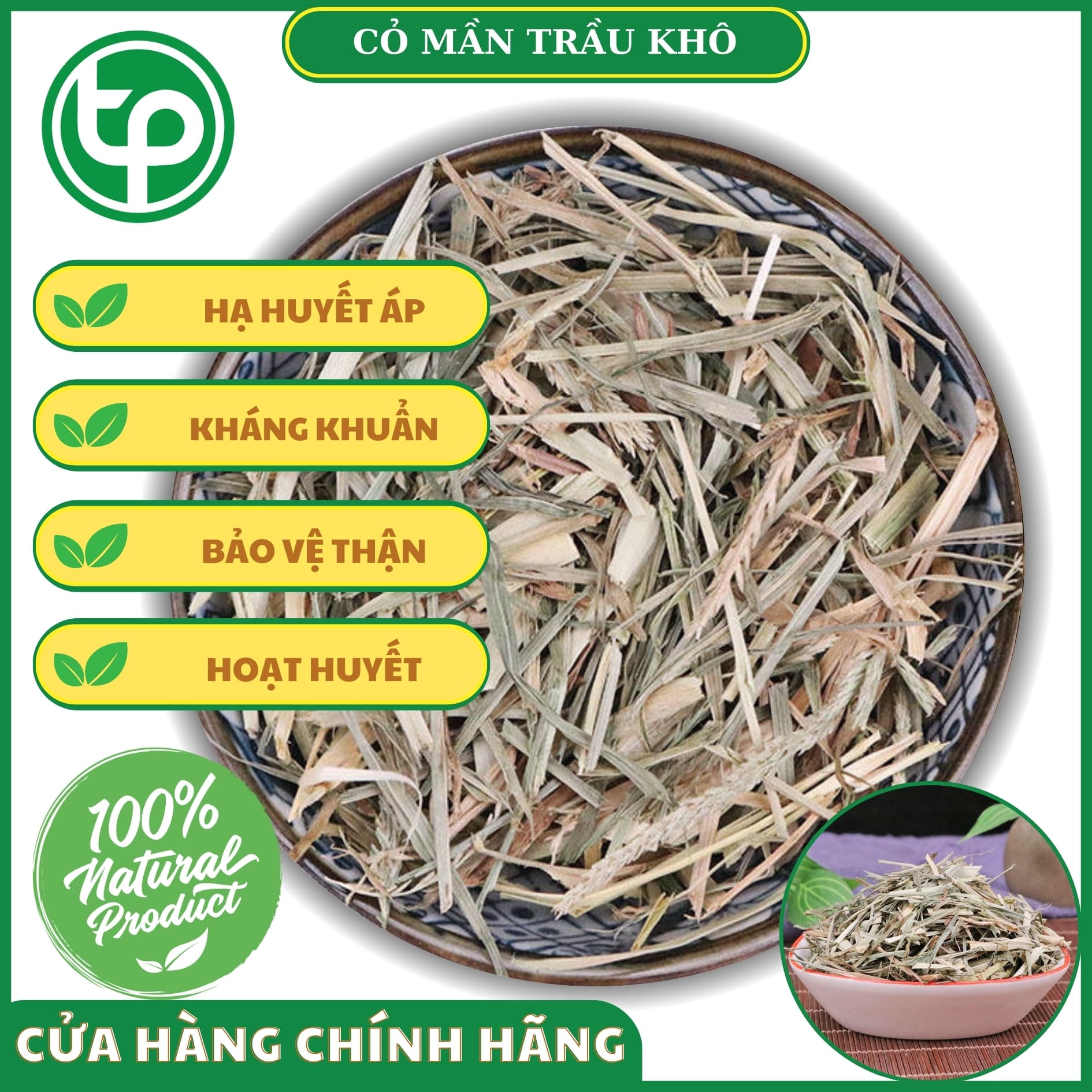 Cỏ mần trầu sấy khô Tấn Phát ( 1kg )