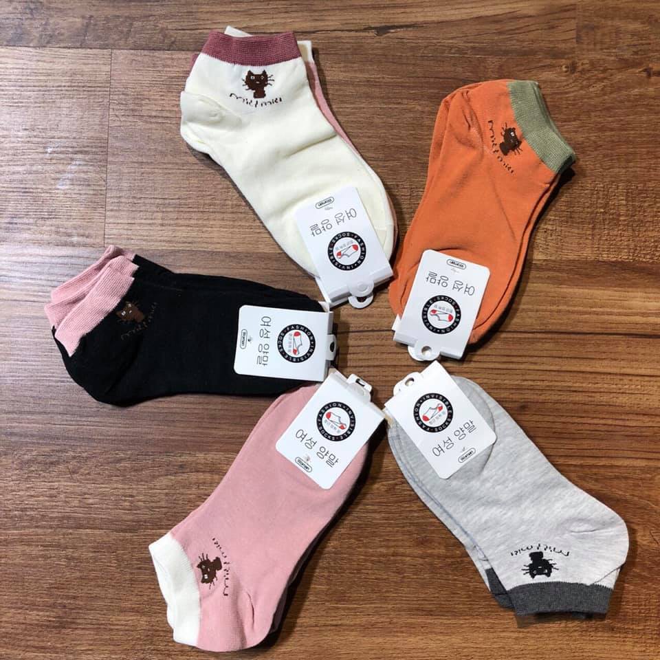 combo 5 đôi Tất mèo miu miu cổ ngắn
