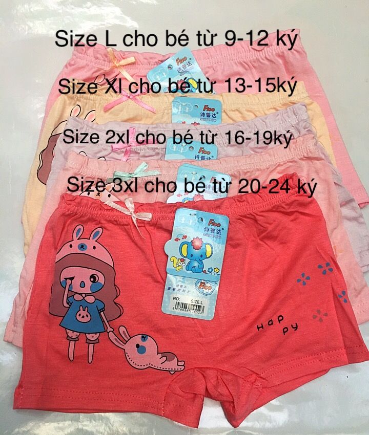 Combo 10 quần đùi chíp cho bé ( TU 10-25ky  hinh ngau nhien)