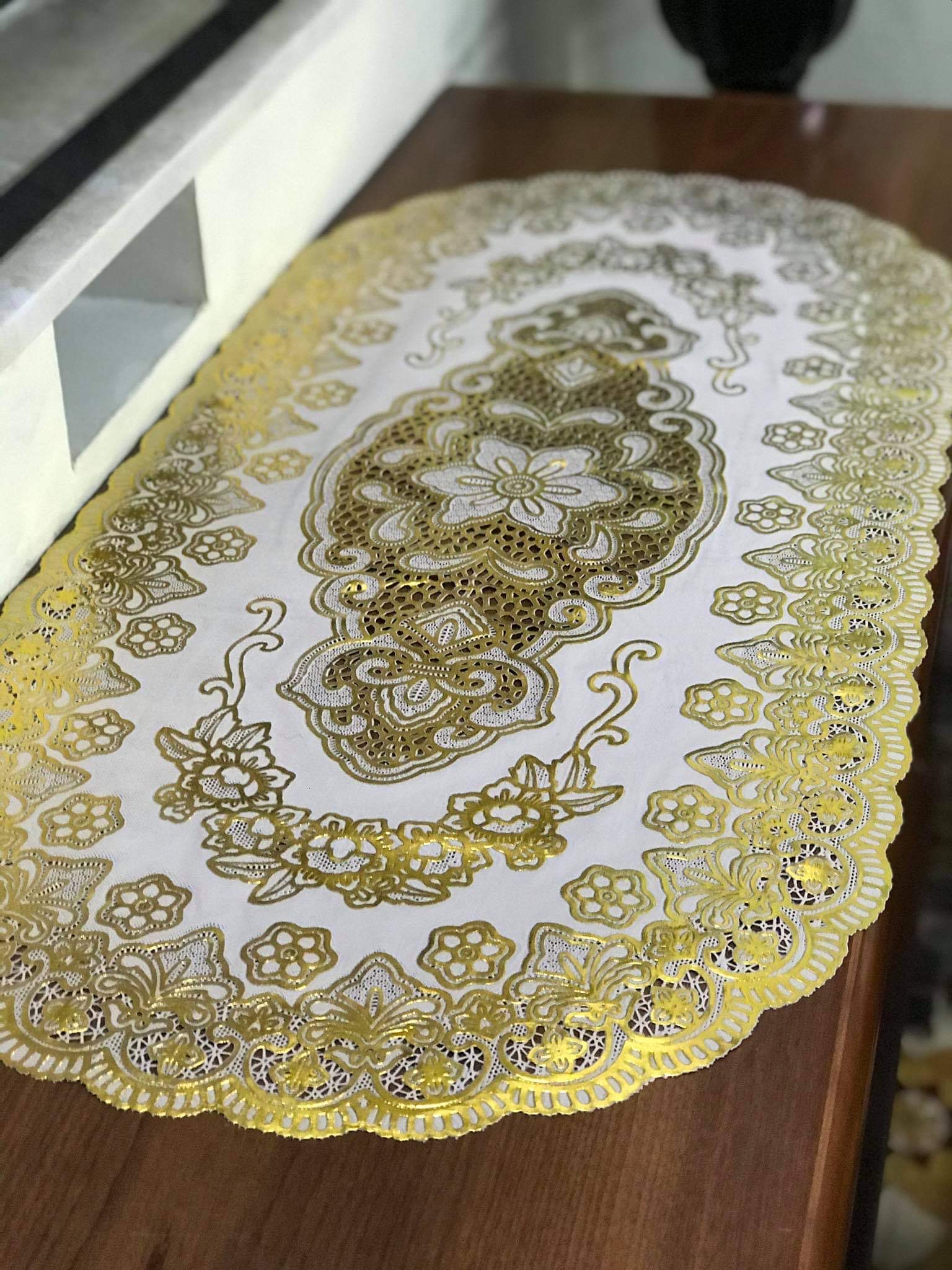 [SIÊU RẺ] Khăn trải bàn Ren Hoa 40x80cm - HÀNG ĐẸP