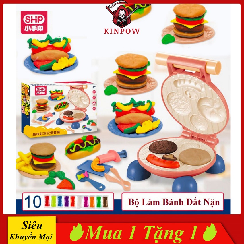 Đồ Chơi Đất Nặn KINPOW Bộ Làm Bánh Đất Sét Tạo Món Ăn, Sáng Tạo Nguyên Liệu Nấu Ăn Phong Phú