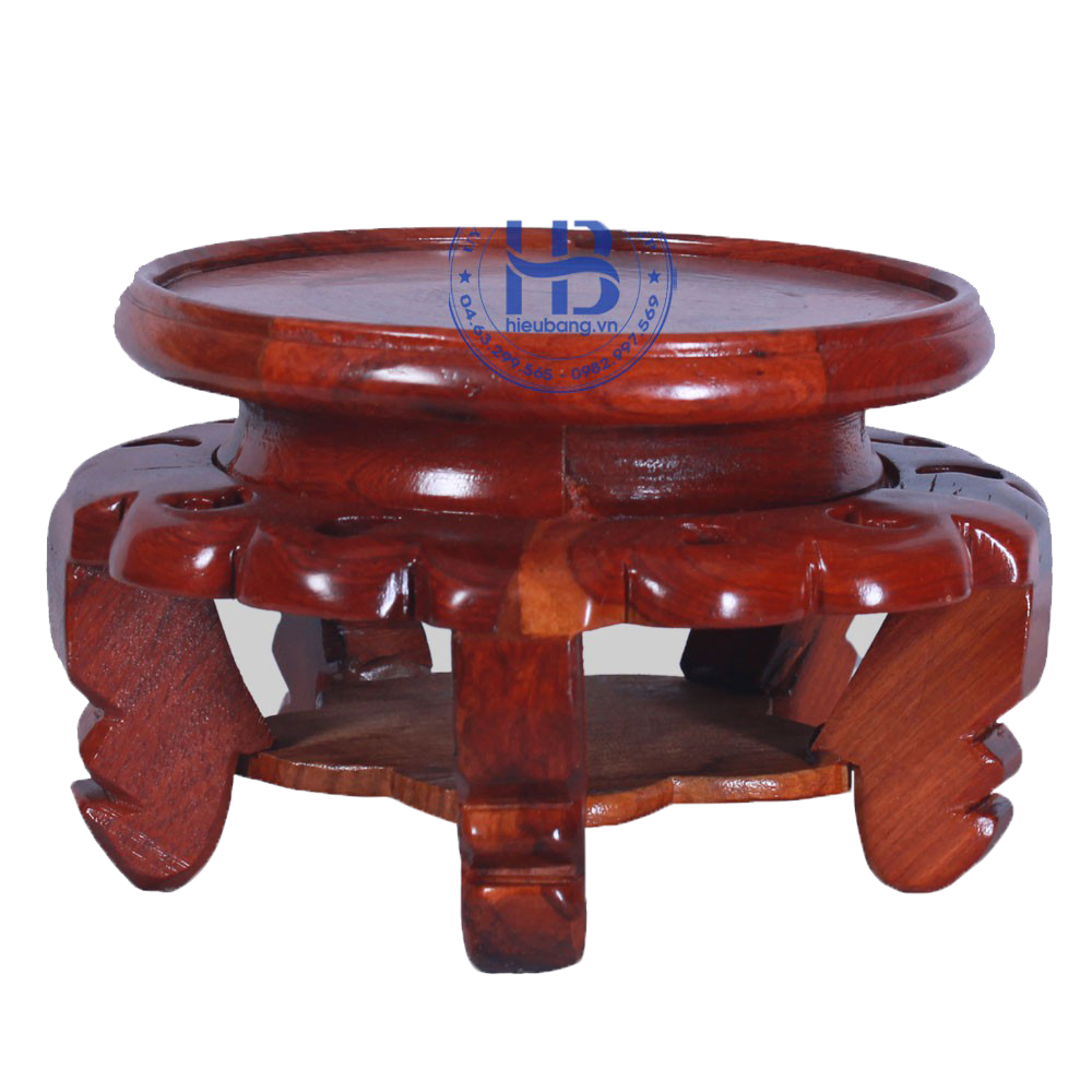 Đế váy để tượng đồ gốm cây cảnh Kỷ váy gỗ hương nhiều cỡ mặt