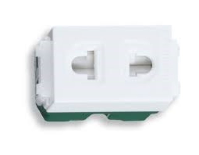Ổ cắm đơn 2 chấu có màn che wide panasonic wev1081-sw / ổ cắm đơn 2 chấu wide màu trắng panasonic wev1081-sw
