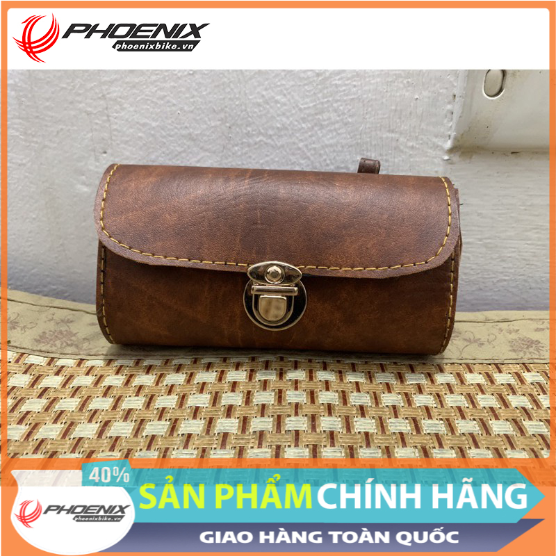 Túi da treo sau yên xe đạp