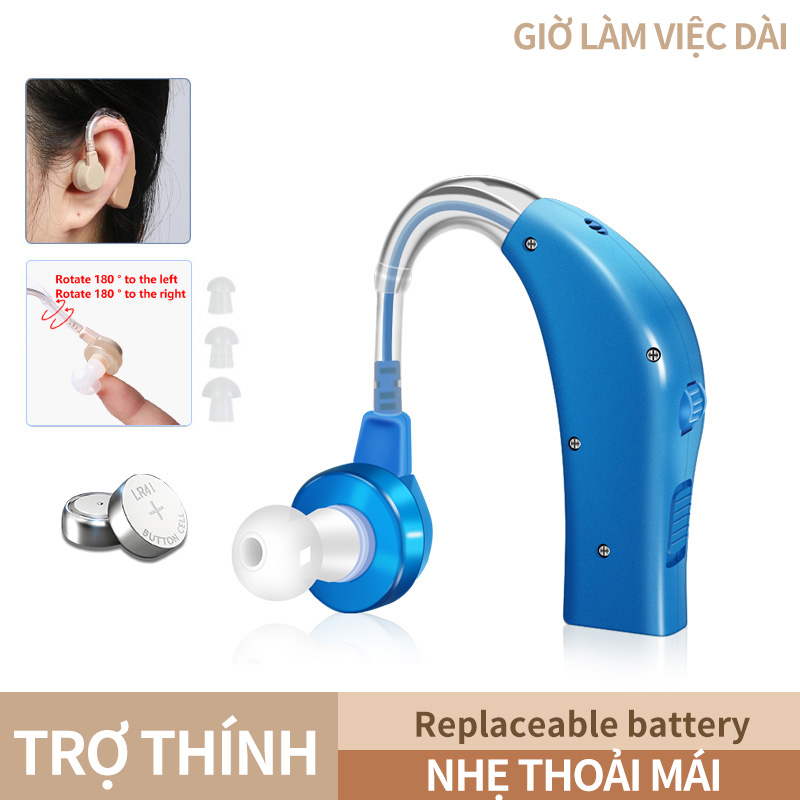 Máy trợ thính không dây - Tai nghe trợ thính cho người già chính hãng chất lượng cao, có núm điều chỉnh âm thanh, khếch đại âm thanh lớn