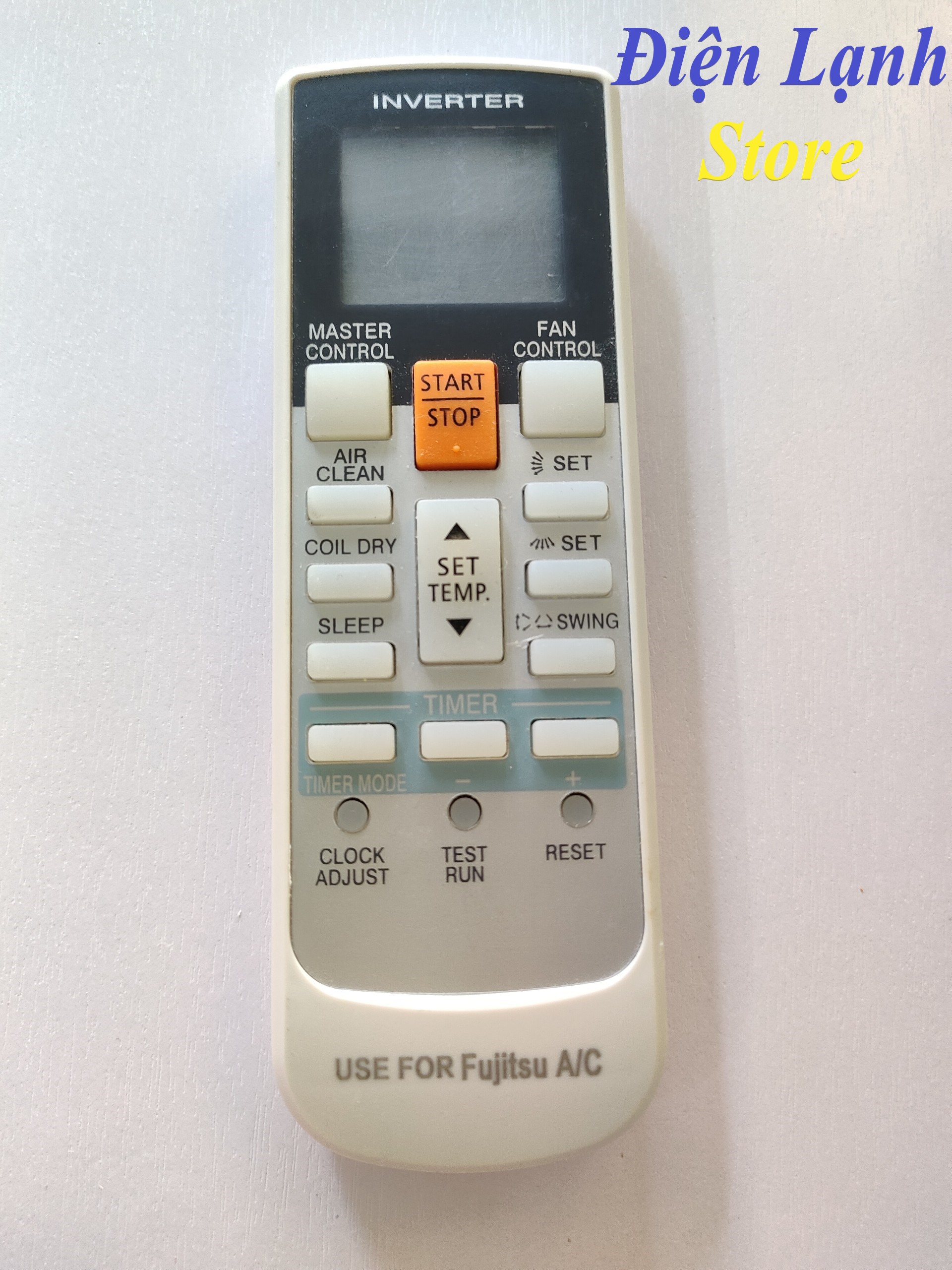 Remote máy lạnh Fujitsu inverter. (Tặng kèm cặp pin).