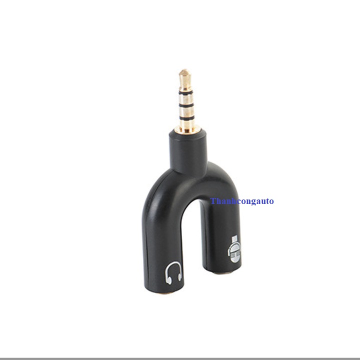 Cáp chia Audio 3.5 ra Mic và Loa -  Jack chia chữ U