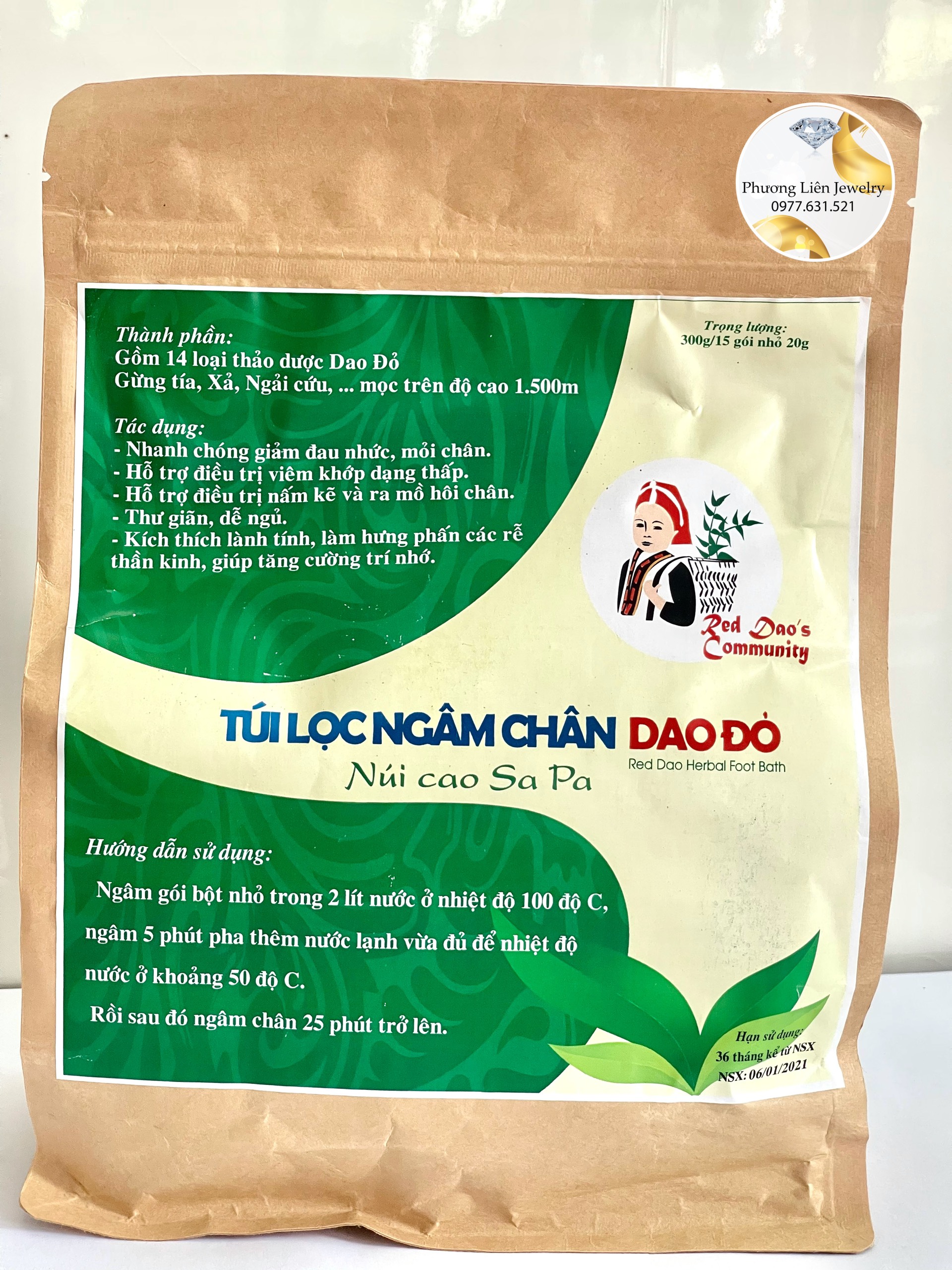 Túi Lọc ngâm chân Dao Đỏ Sapa