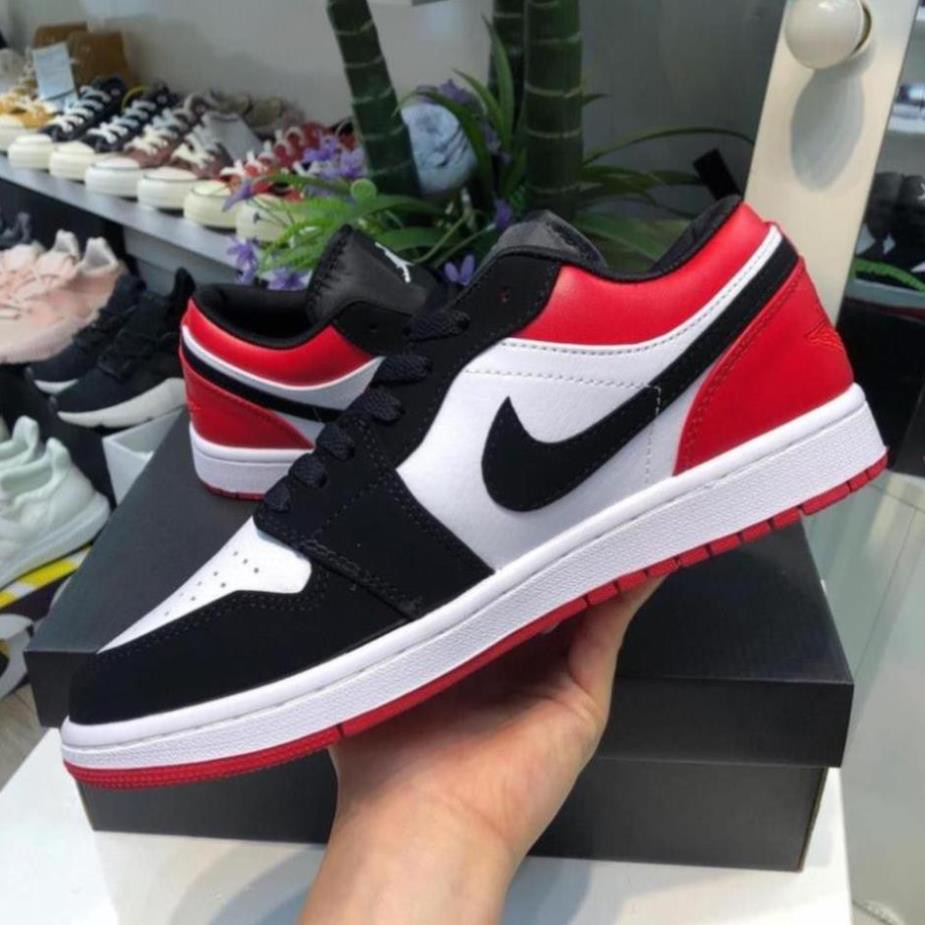 [Rẻ Vô Địch] [Siêu hot] GIÀY THỂ THAO SNEAKER JORDAN LOW ĐEN ĐỎ NAM NỮ - FULLBOX