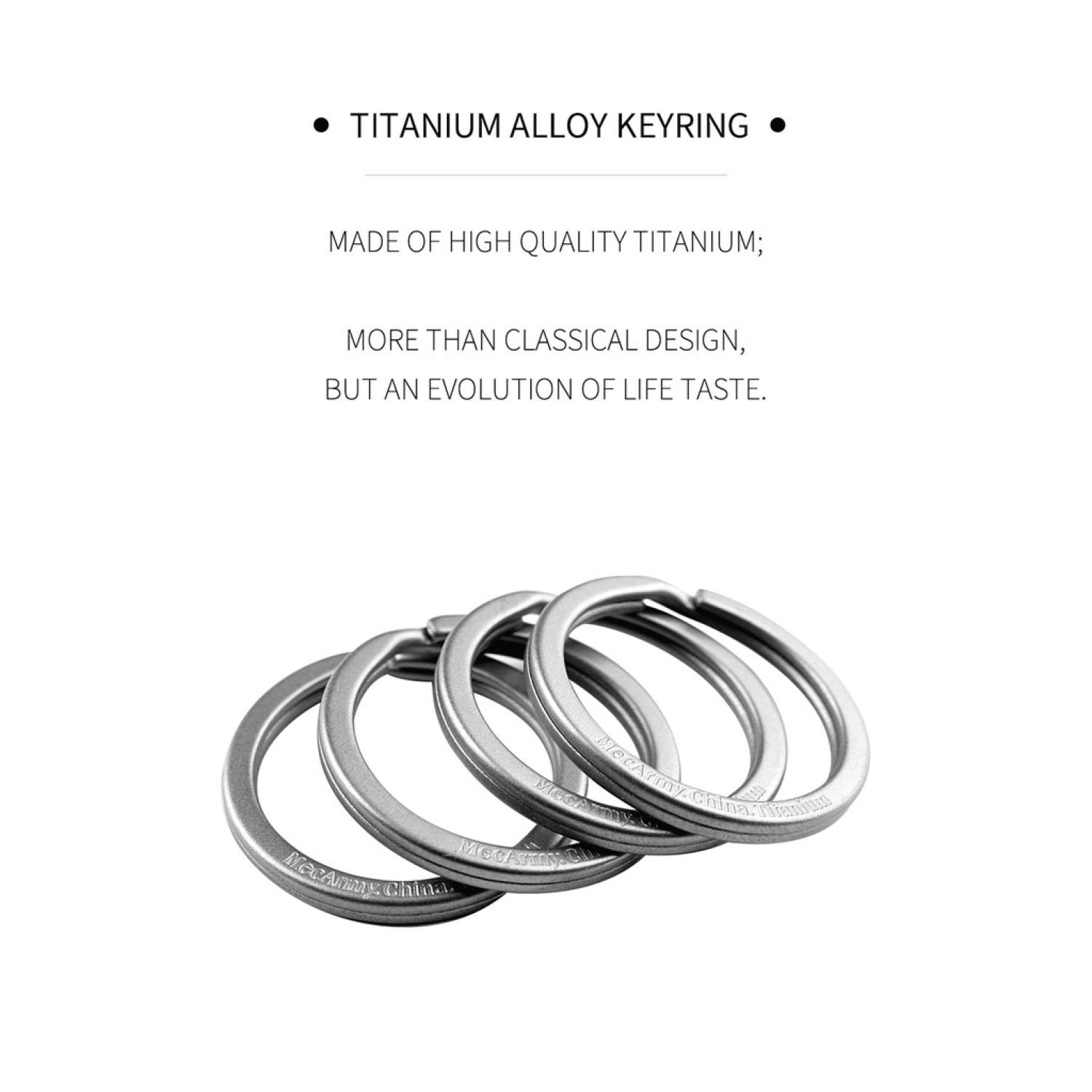 Bộ 4 ring móc khóa titanium MecArmy CH4