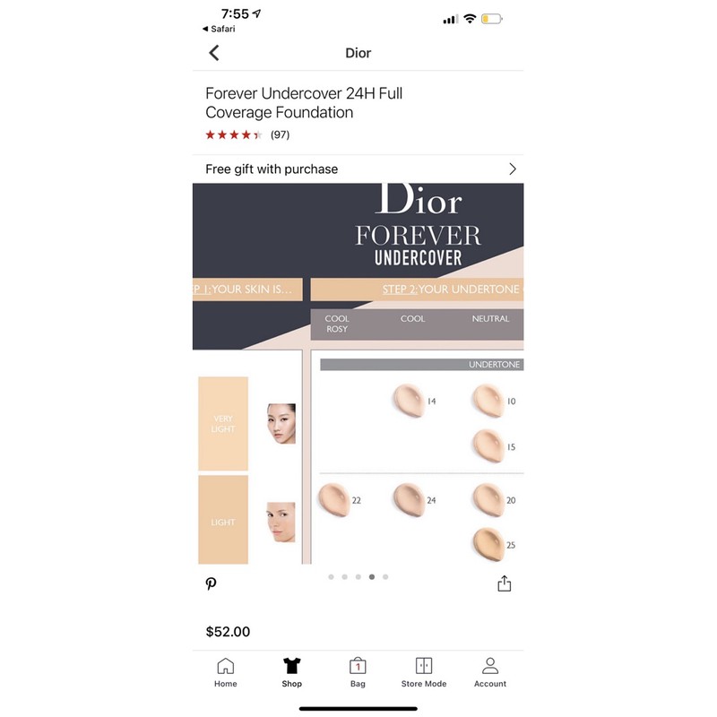 Dior - Kem Nền Dior Forever Undercover 24H Full Coverage 40ml Testeur Unbox