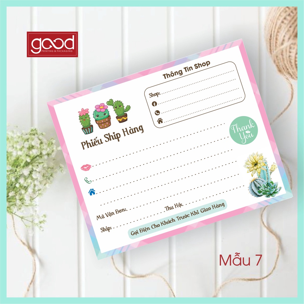 Combo 50 phiếu ship ciuteee 10x15cm