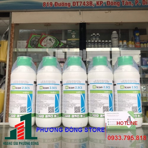 Icon 2.5CS - Thuốc diệt côn trùng ruồi muỗi kiến gián (Chai 1 lít)