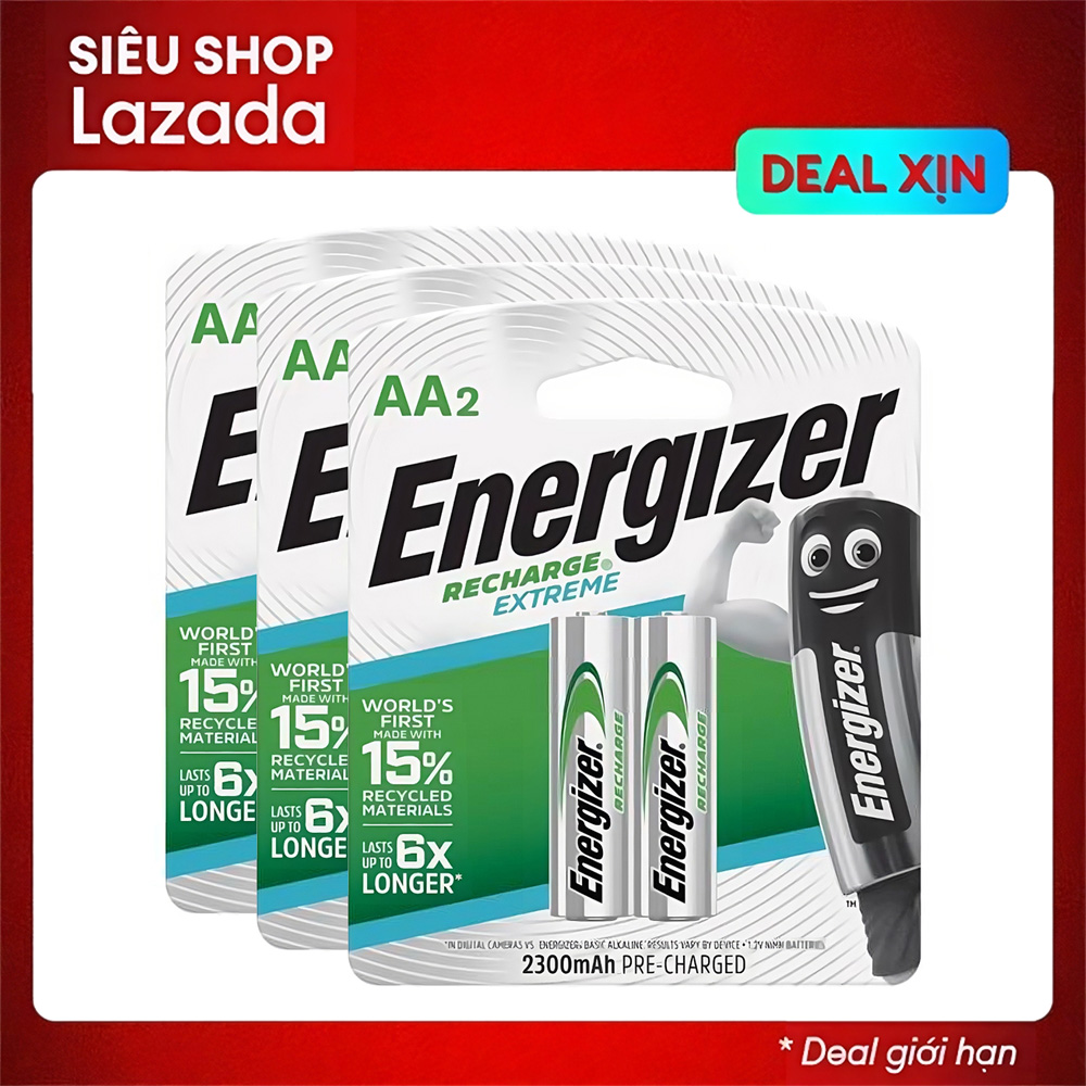 Bộ 6 pin sạc AA Energizer Recharge Extreme 2300mAh