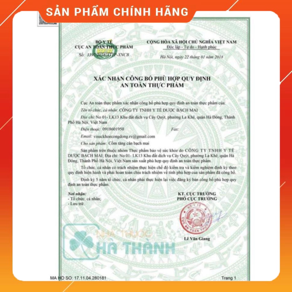 Cốm tăng cân Bạch Mai ⚡ Cốm tăng chiều cao Kích thích ăn ngon date mơi