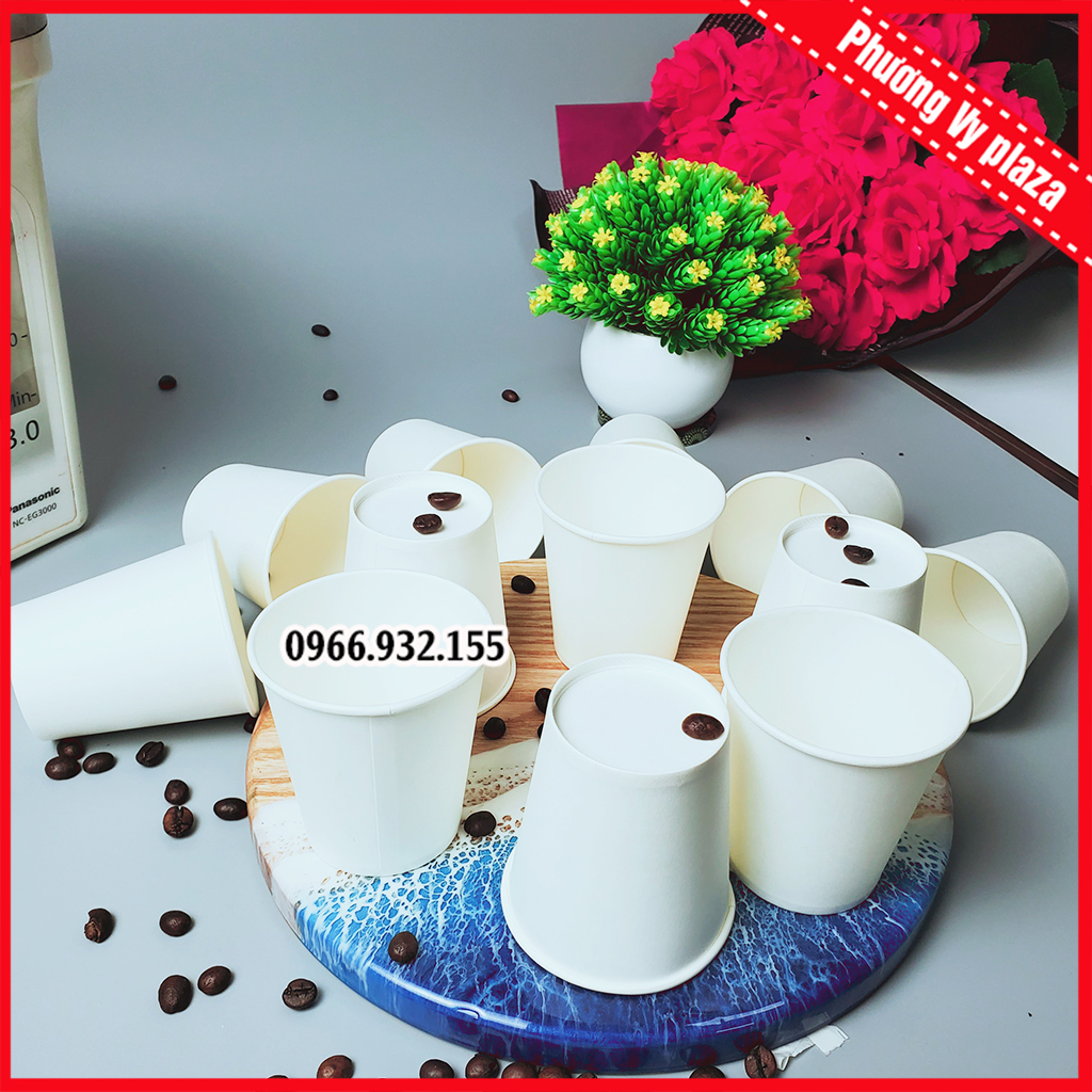 500 Ly giấy trắng 6oz ~ 180ml cốc giấy NHẬP KHẨU HÀN QUỐC (cốc dùng cho văn phòng, sự kiện)