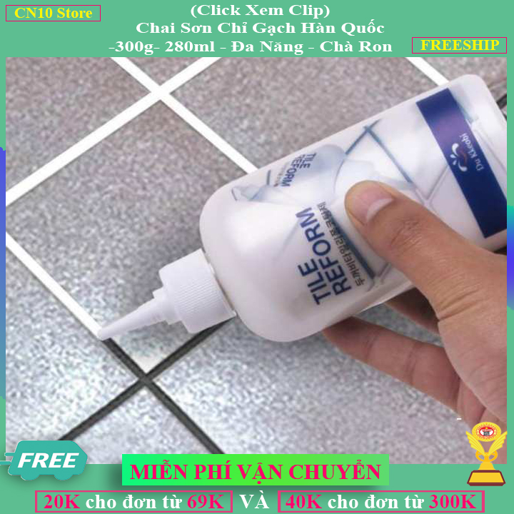 [Ho Chi Minh City]✅Freeship-see clip-bottle Korean brick paint only-300g- 280ml-multifunctional-Ron brick paint foundation brush-[cn10 store]