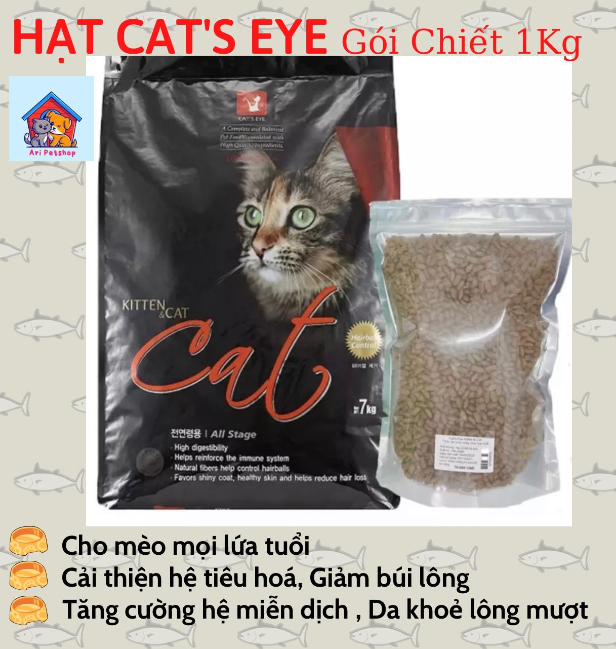 Thức ăn cho mèo hạt Cat’s Eye - hạt Cateye -