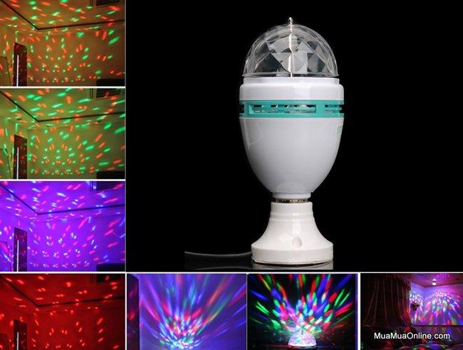 Bóng Đèn Led Karaoke, Vũ Trường Xoay 7 Màu Cực Đẹp