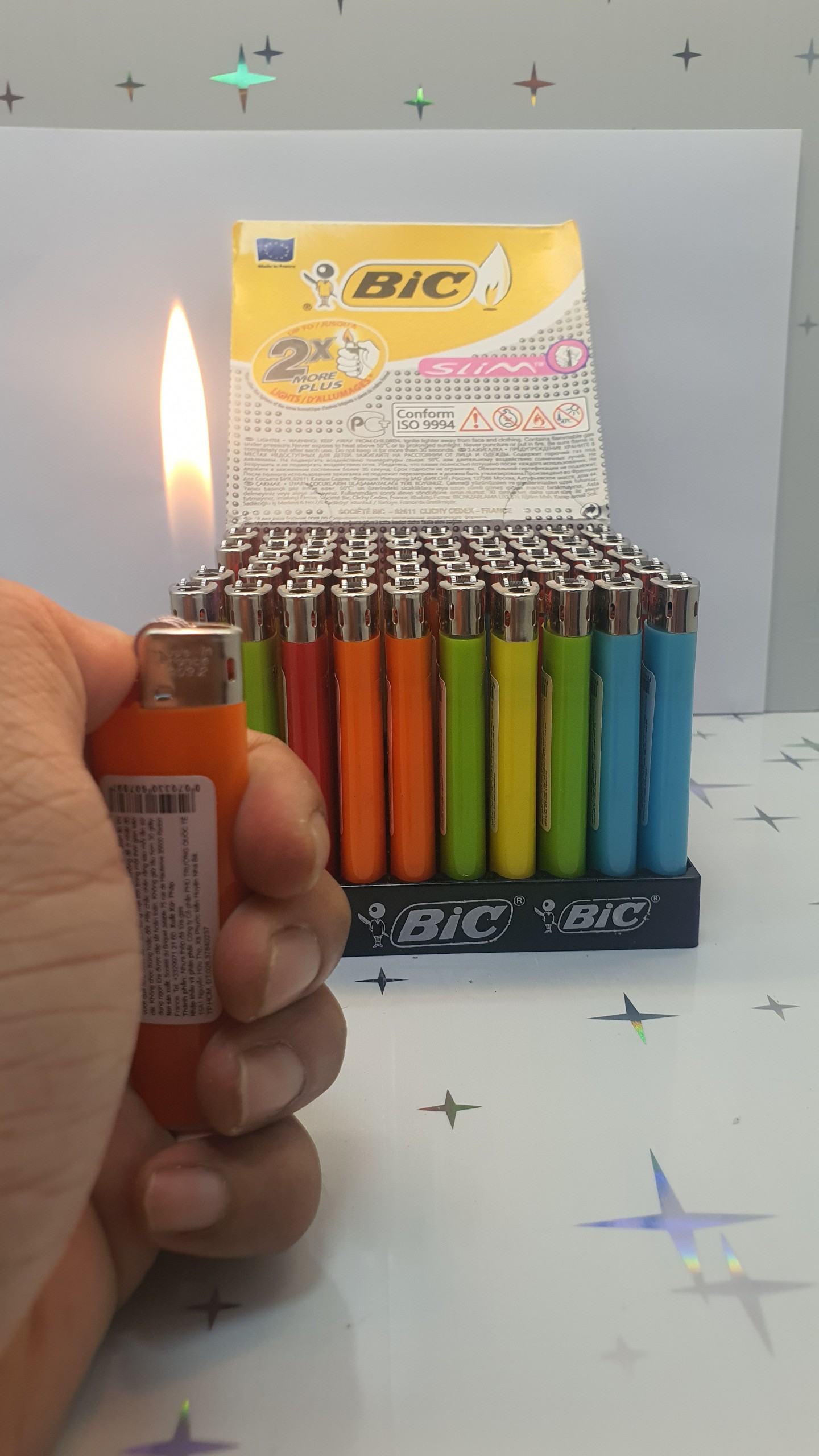 5 cái bật lửa bic j3 size trung