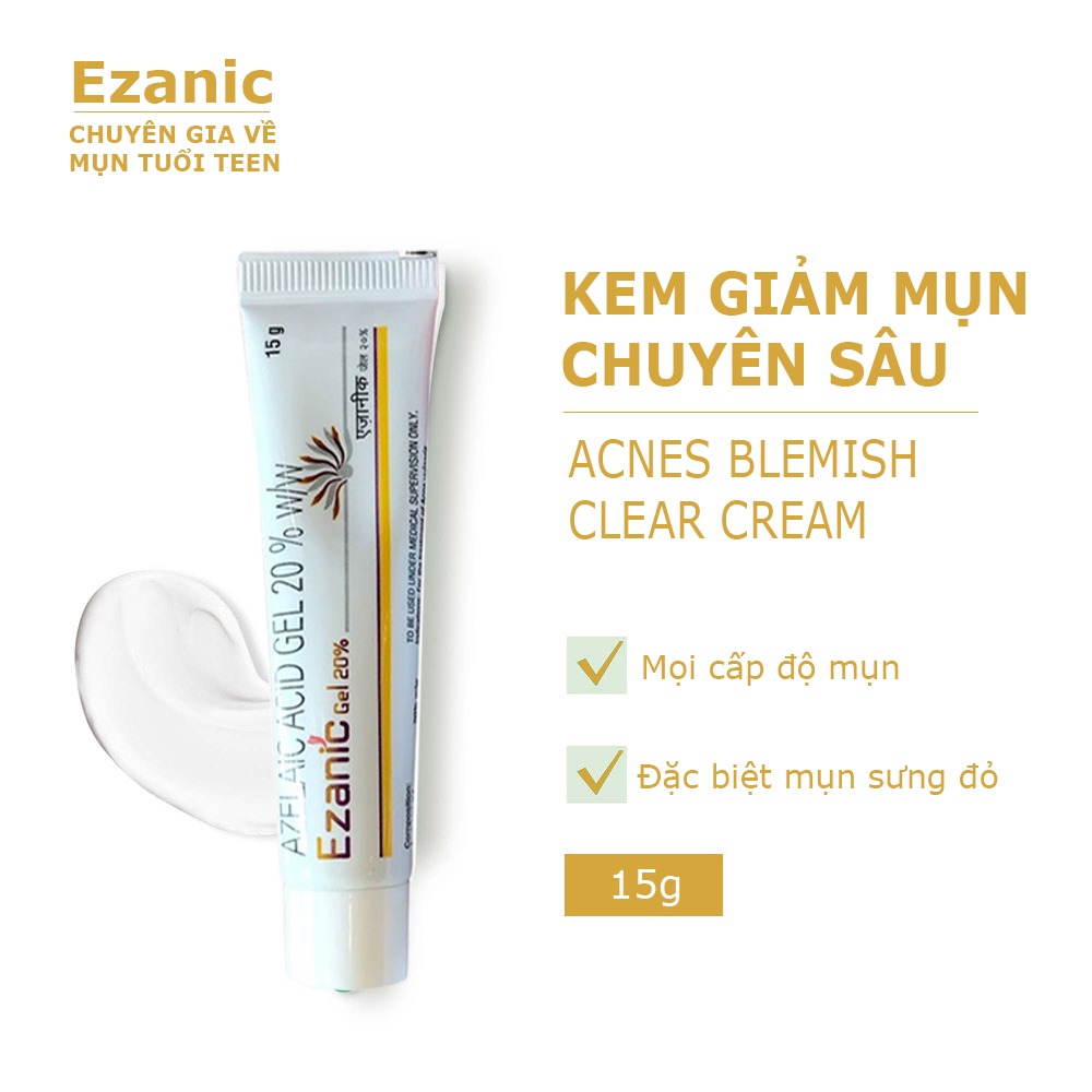Gel giảm mụn, mờ thâm Azelaic Acid Gel 20% 15 gram