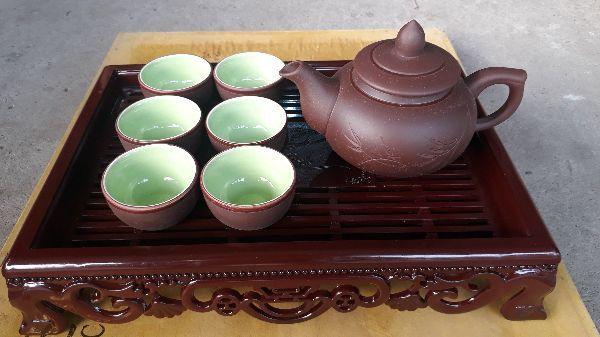 Khay trà giả gỗ cao cấp cỡ 30x40cm