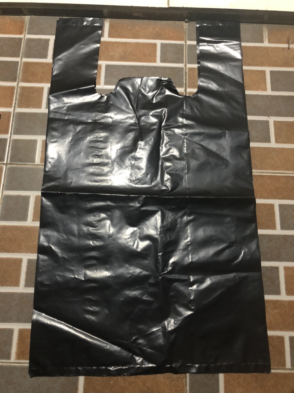 [1kg/size] túi nilon đen bóng dai, túi đựng rác 2 quai