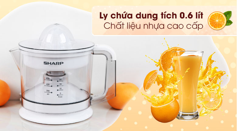 [HCM]Máy Vắt Cam Sharp 0.6 lít