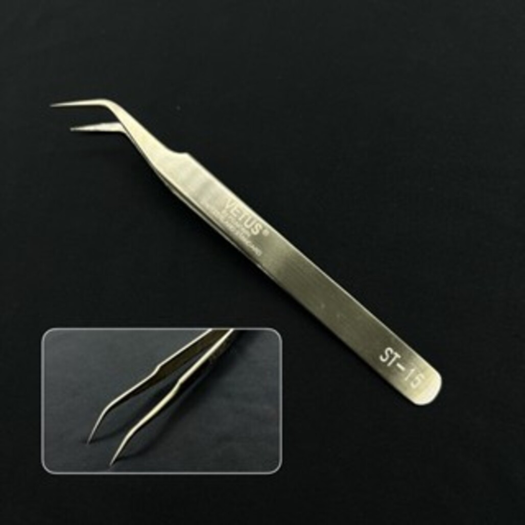 Nhíp tách mi Cong-Thẳng trơn Bạc_thân Trơn-thân Lỗ_(Loại 1)_dụng cụ nối mi_Thúy Hà