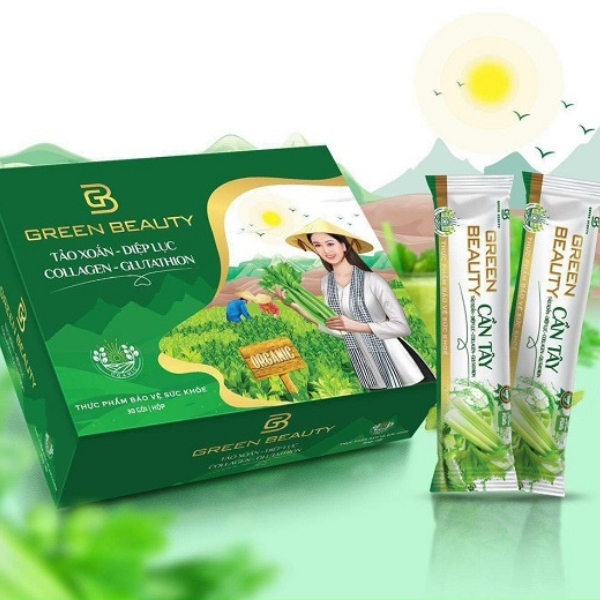 Cốm Tinh Chất Cần Tây Green Beauty , giúp giảm cân, đẹp da, thanh lọc cơ thể