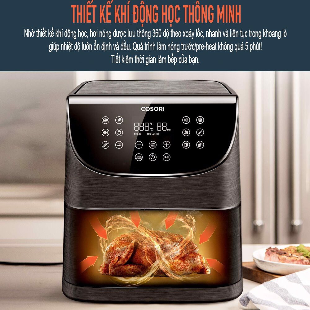 Nồi chiên không dầu Cosori CP158-AF (5,5 lít) (KÈM QUÀ TẶNG )