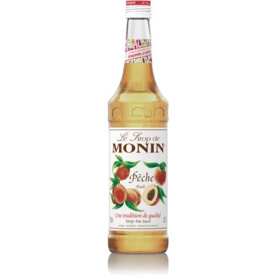 Syrup Monin chai thủy tinh hương đào (Peach) Chai 700ml - siro monin đào, syrup, si rô, siro - Gia store
