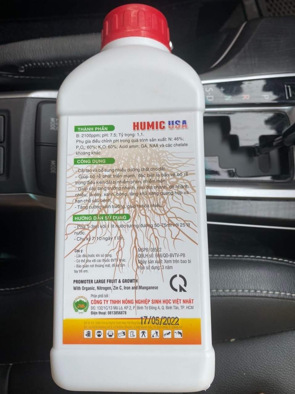 KÍCH RỄ HUMIC USA CHAI 1 LÍT