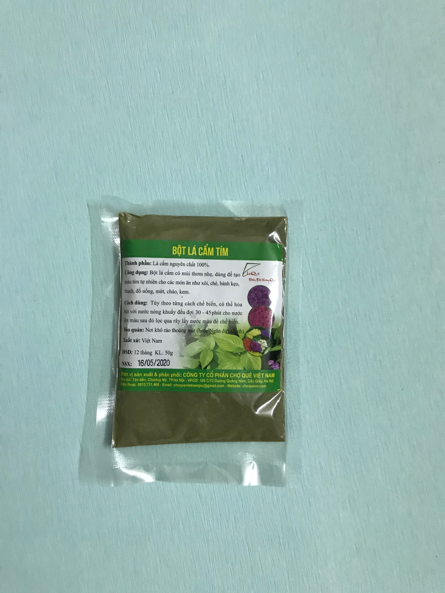Bột lá cẩm tím nguyên chất