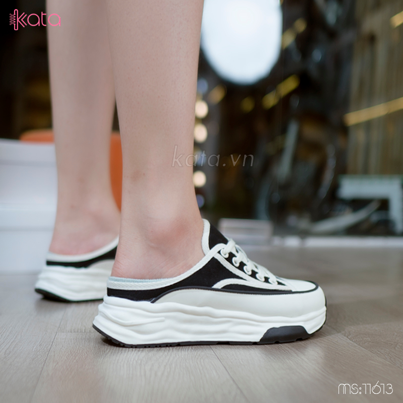 Giày sục giày lười vải canvas nữ 11612