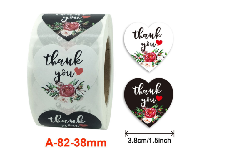 Cuộn 500 tem dán thank you, tem dán cảm ơn vì đã đặt hàng