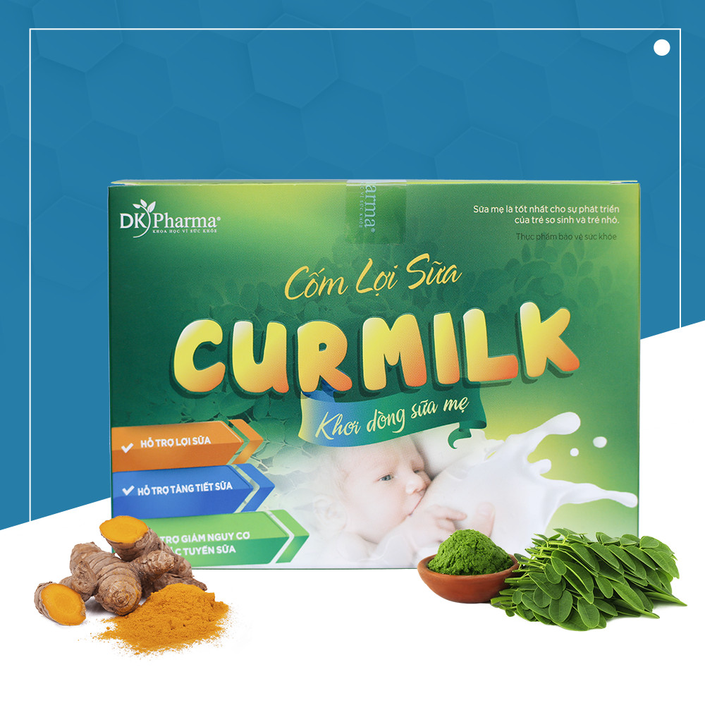 Cốm lợi sữa Curmilk – Hỗ trợ tăng tiết sữa tự nhiên, ngăn ngừa tắc tia sữa, áp xe, mẹ nhiều sữa, bé tăng cân (20 gói)