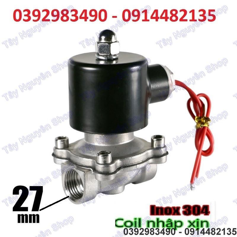 Van điện từ 21mm inox điện 220v - van điện từ 304 - ac220v dn20 21mm