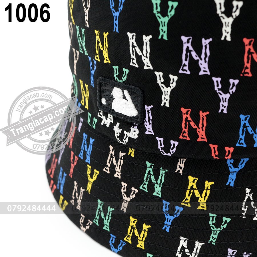 Nón bucket MLB Monogram NY sắc màu