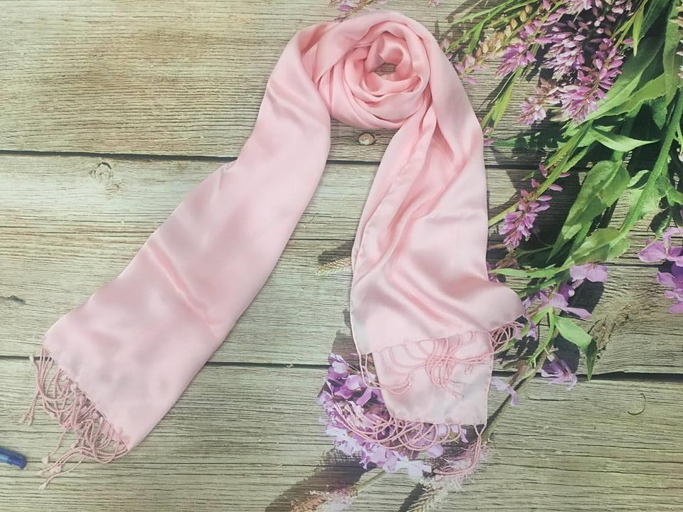 Khăn Lụa Tơ Tằm SenSilk Luxury Hồng