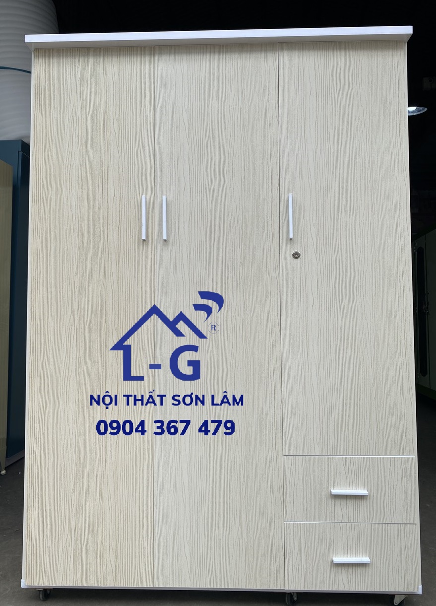 (GIAO HỎA TỐC 2 GIỜ) TỦ NHỰA 3 CÁNH KEM - BÁN CHẠY