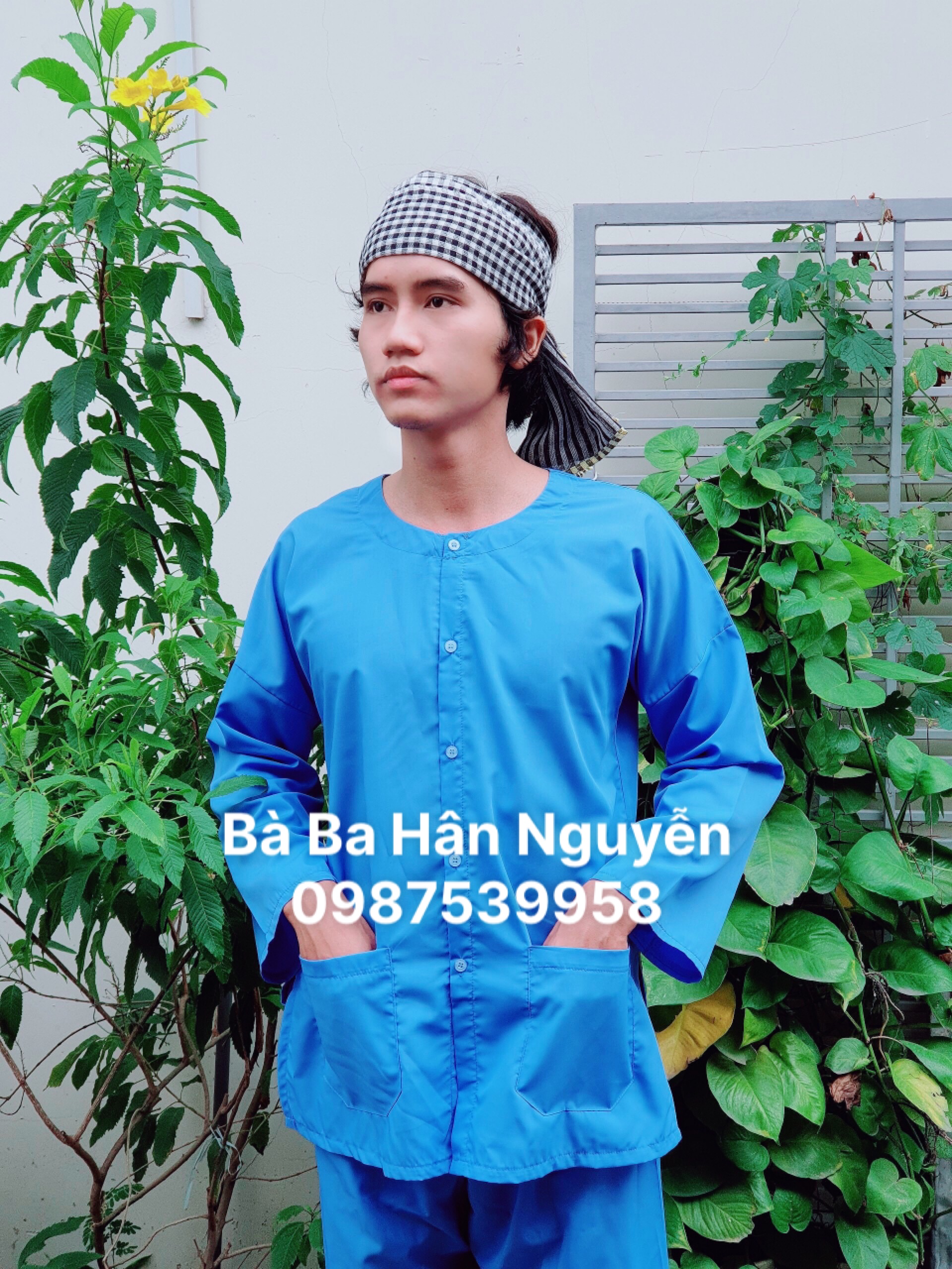 Bộ Bà Ba Nam (tặng khăn rằn)