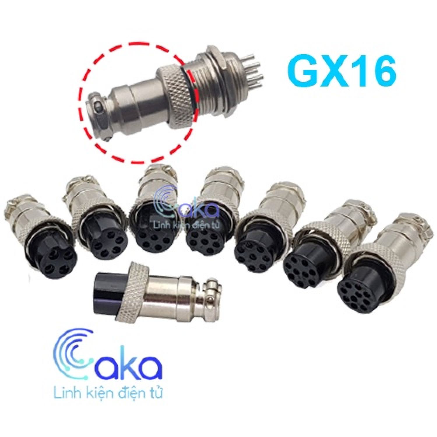 Bộ Jack GX16 2P/3P/4P/5P/6P (đực+cái)