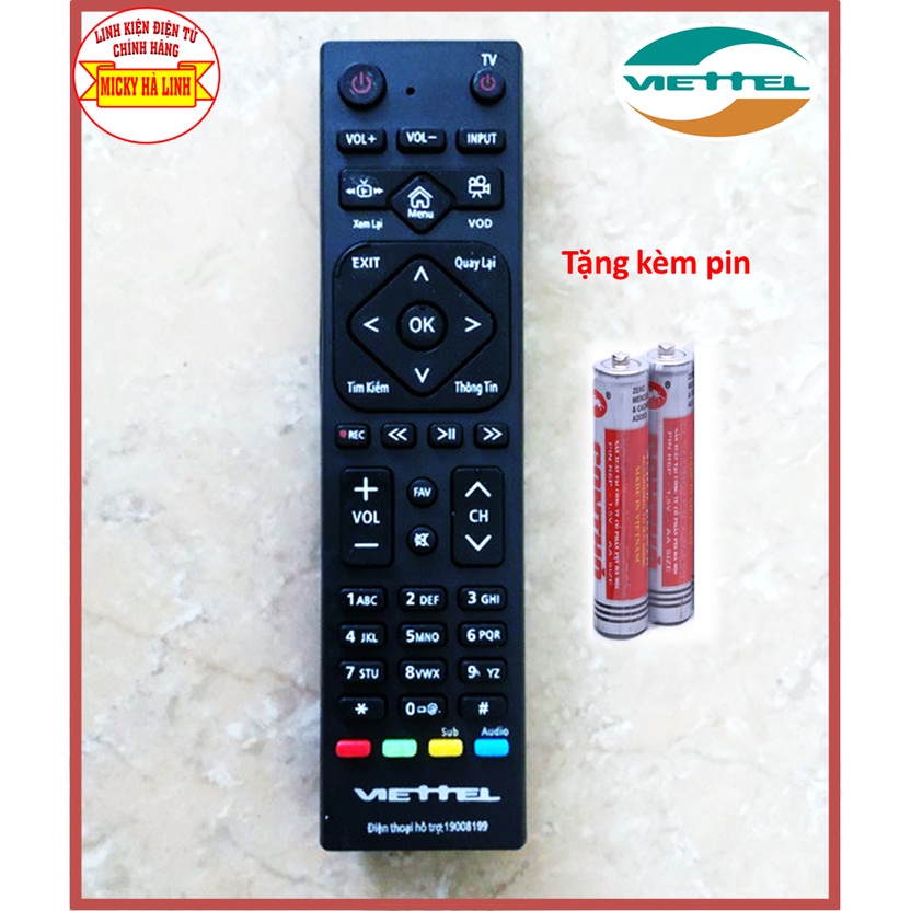 Điều khiển viettel - remote viettel - dùng cho đầu thu internet viettel