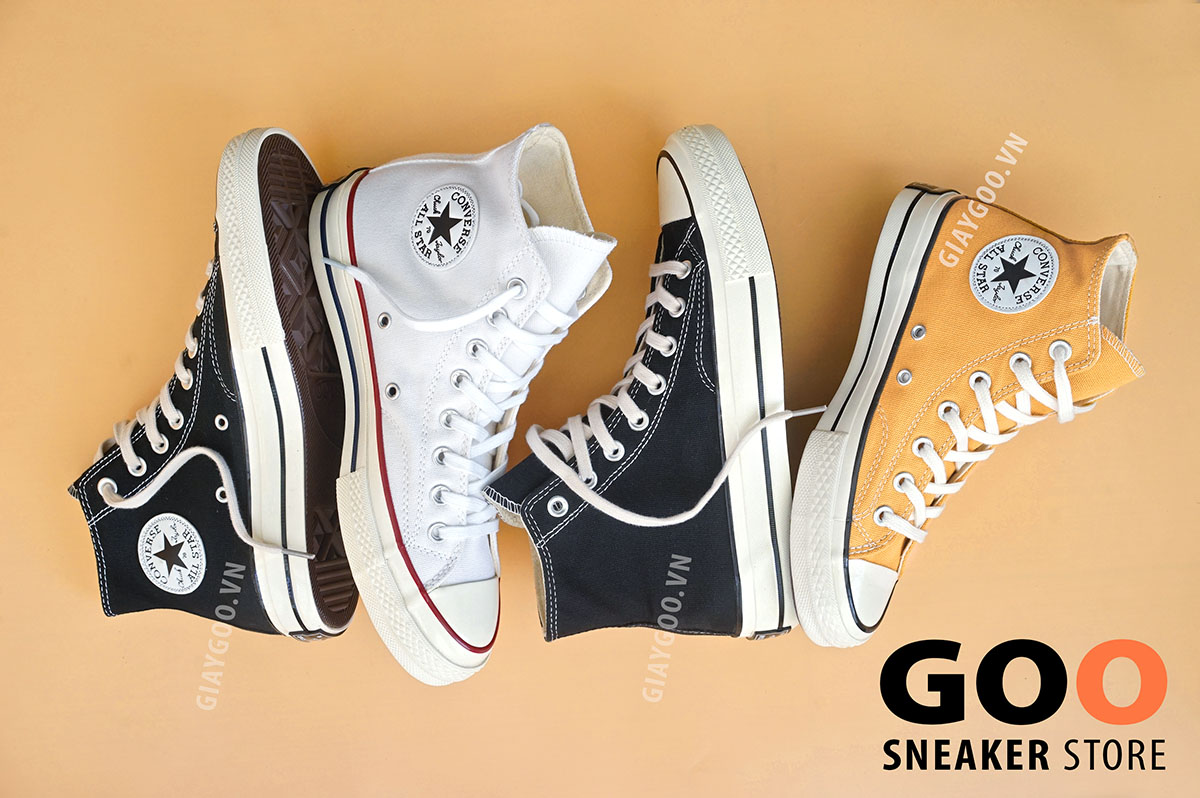 [Tặng Tất + Full Hộp] Giày Thể Thao Sneaker Converse 1970s Đen Cao Cổ