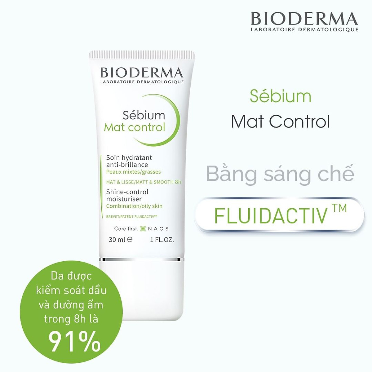 [BD]Kem Dưỡng Kiềm Dầu Bioderma Sebium Mat Control 30ml